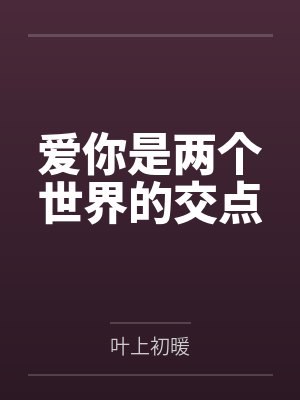 爱你是两个世界的交点封面