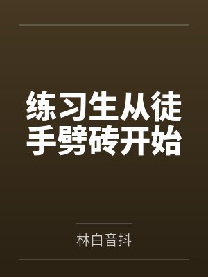 练习生从徒手劈砖开始封面